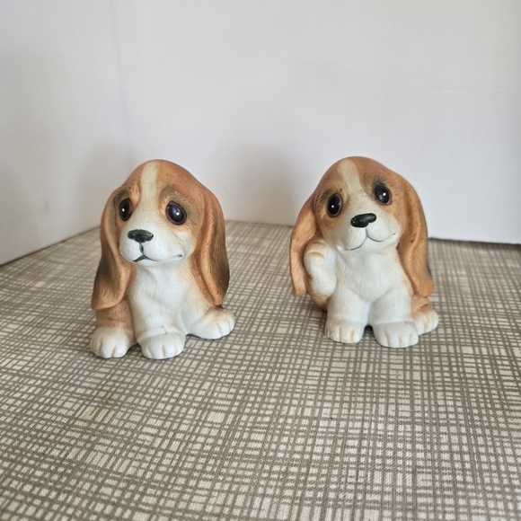 Homco Other - Homco Vintage Adorable Basset Hound Or Beagle Puppy Figurines.